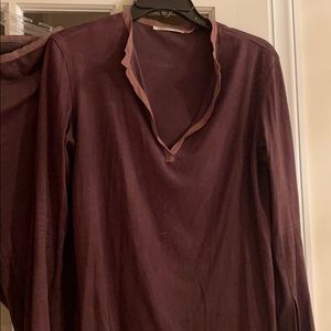 Max studio  suede pants suit